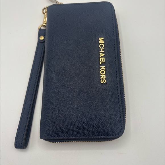Michael Kors Navy Wristlet Wallet - Picture 2 of 10